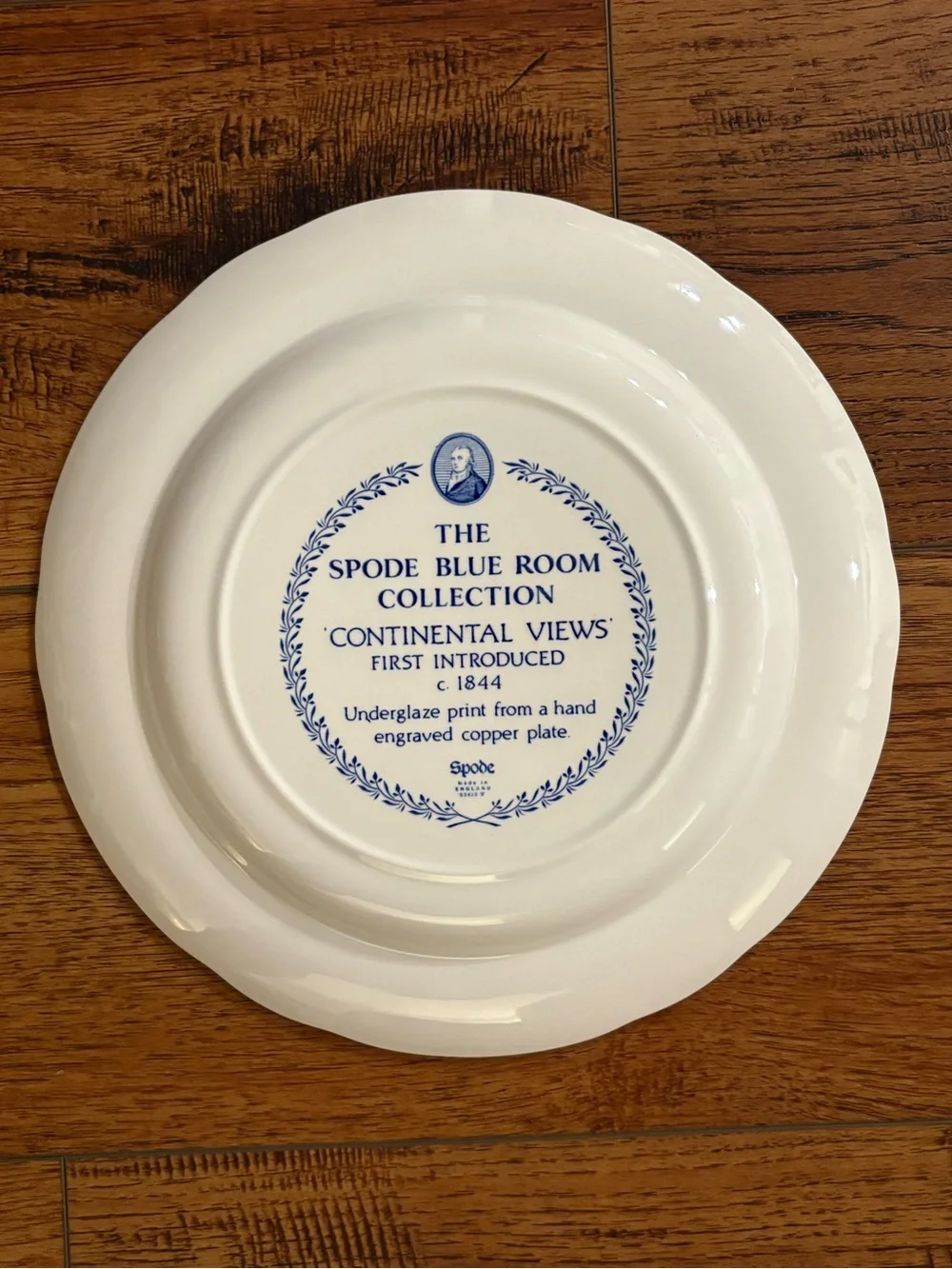 Spode Blue Room Continental Views Transferware Dinner Plate England 10.5”